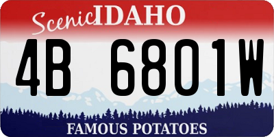 ID license plate 4B6801W