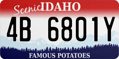 ID license plate 4B6801Y