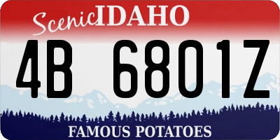 ID license plate 4B6801Z