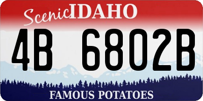 ID license plate 4B6802B