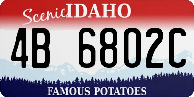 ID license plate 4B6802C