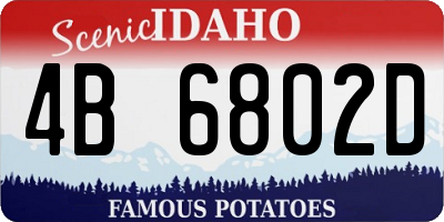 ID license plate 4B6802D