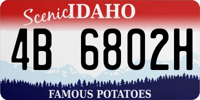 ID license plate 4B6802H