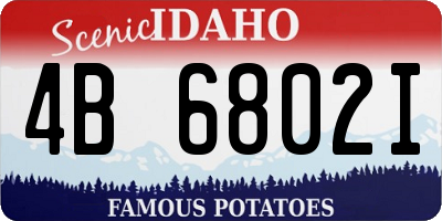 ID license plate 4B6802I