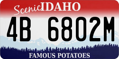 ID license plate 4B6802M