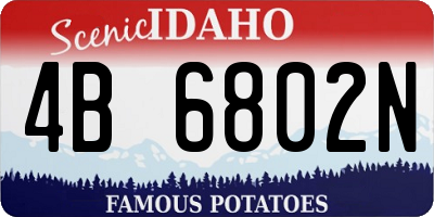 ID license plate 4B6802N