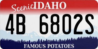 ID license plate 4B6802S