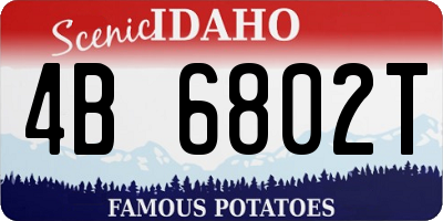 ID license plate 4B6802T