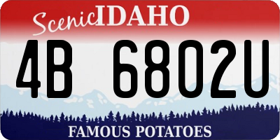 ID license plate 4B6802U
