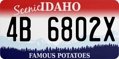 ID license plate 4B6802X
