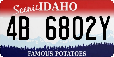 ID license plate 4B6802Y