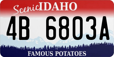 ID license plate 4B6803A