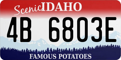 ID license plate 4B6803E