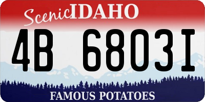 ID license plate 4B6803I