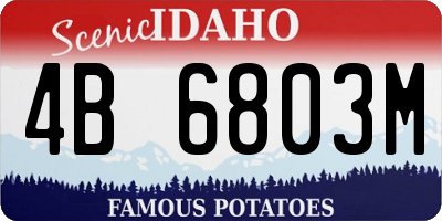 ID license plate 4B6803M