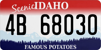 ID license plate 4B6803O