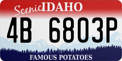 ID license plate 4B6803P
