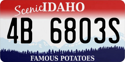 ID license plate 4B6803S