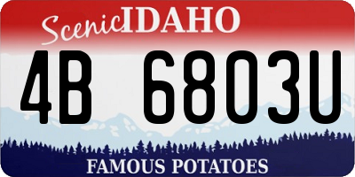 ID license plate 4B6803U