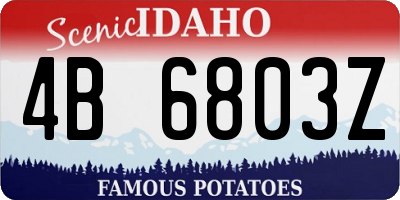 ID license plate 4B6803Z