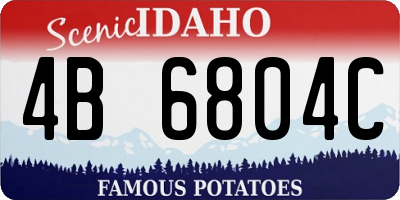 ID license plate 4B6804C