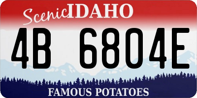 ID license plate 4B6804E