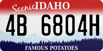 ID license plate 4B6804H