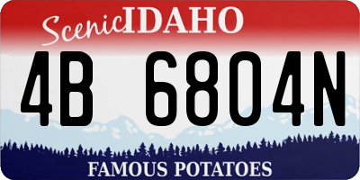 ID license plate 4B6804N