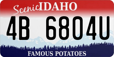 ID license plate 4B6804U