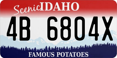 ID license plate 4B6804X