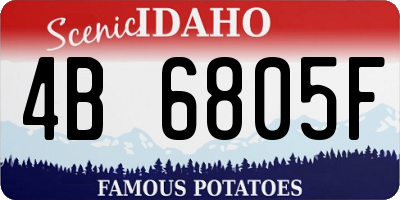 ID license plate 4B6805F