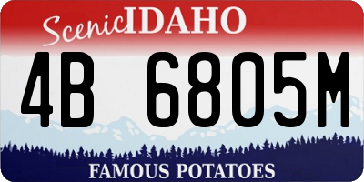 ID license plate 4B6805M