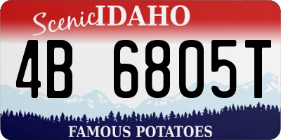 ID license plate 4B6805T
