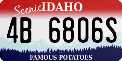 ID license plate 4B6806S