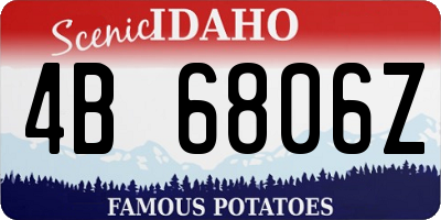 ID license plate 4B6806Z