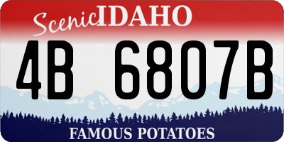 ID license plate 4B6807B
