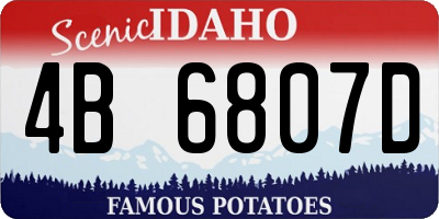 ID license plate 4B6807D