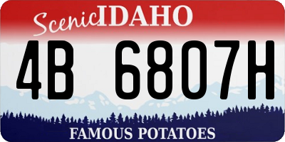 ID license plate 4B6807H