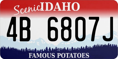 ID license plate 4B6807J