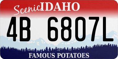 ID license plate 4B6807L