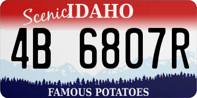 ID license plate 4B6807R