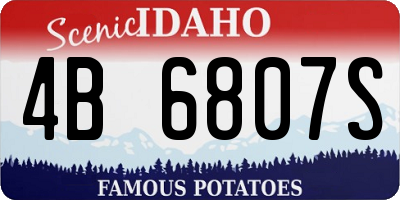 ID license plate 4B6807S