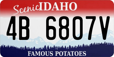 ID license plate 4B6807V