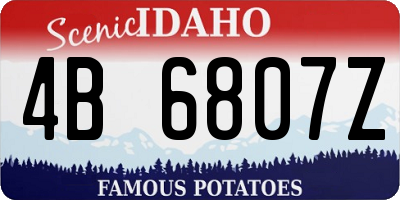 ID license plate 4B6807Z