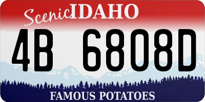 ID license plate 4B6808D