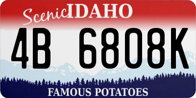 ID license plate 4B6808K