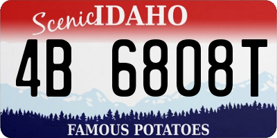 ID license plate 4B6808T