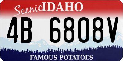 ID license plate 4B6808V