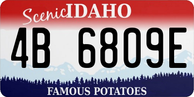 ID license plate 4B6809E