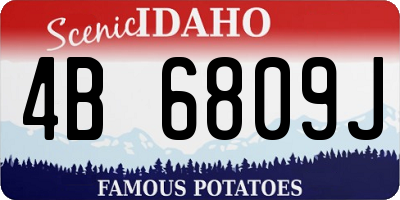 ID license plate 4B6809J